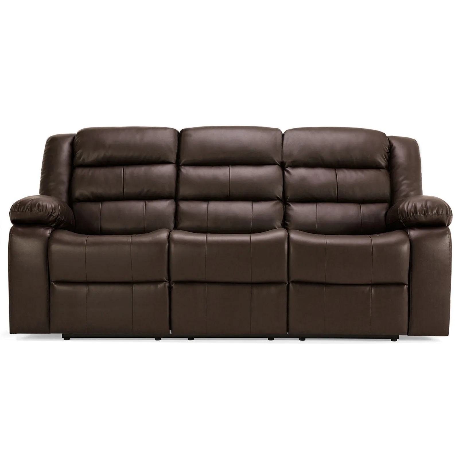Whitfield 3 Seater Leather Reclining Sofa Brown