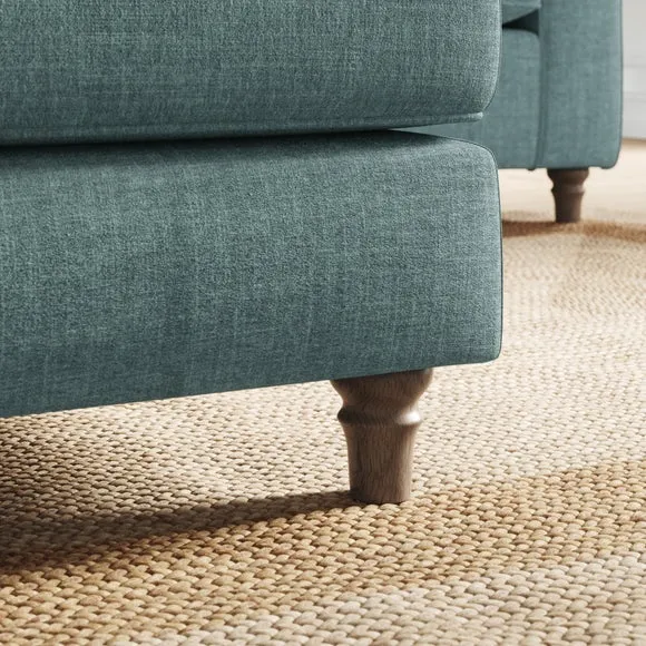Flori Tonal Plush Chenille Footstool 4