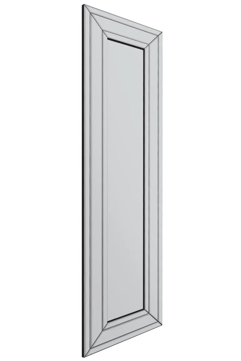MirrorOutlet Triple Bevel Large Modern Venetian Cheval Mirror 5Ft X 1Ft3 150X40cm in Silver 6