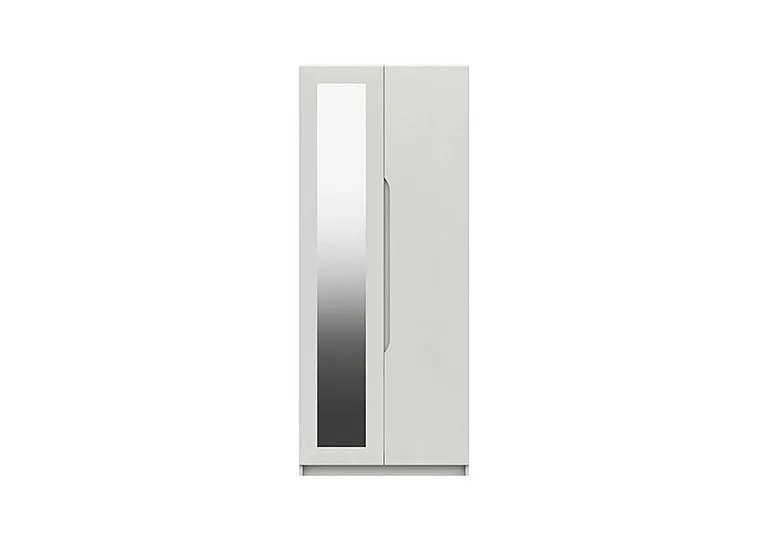 St Pancras 2 Door Wardrobe with Mirror - White