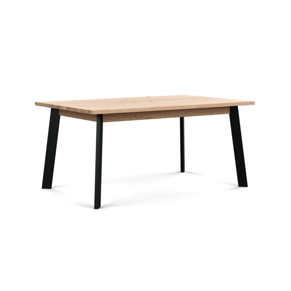 Heal's Nova Extending Dining Table White Oiled Oak L160 + 50cm x2 3