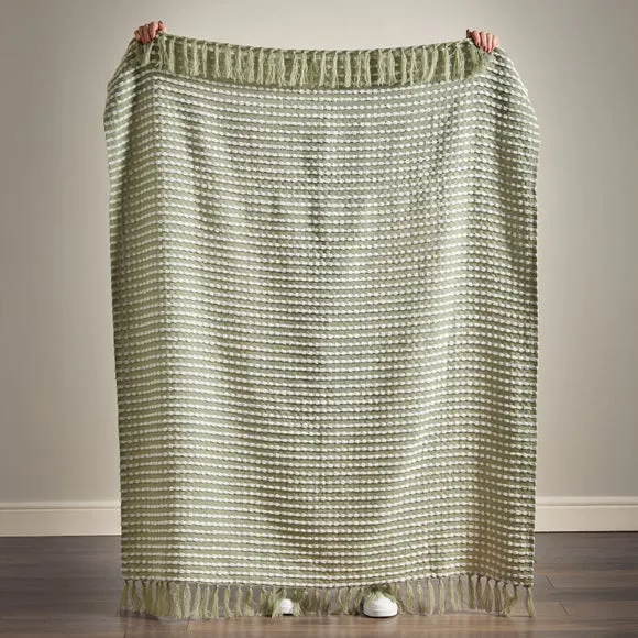 Catherine Lansfield Stab Stitch Throw Blanket 125cm x 150cm 6