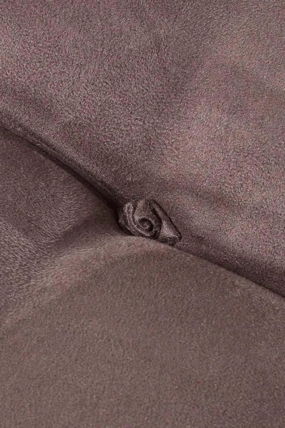Homescapes Faux Suede Back Support Cushion in Chocolate 5