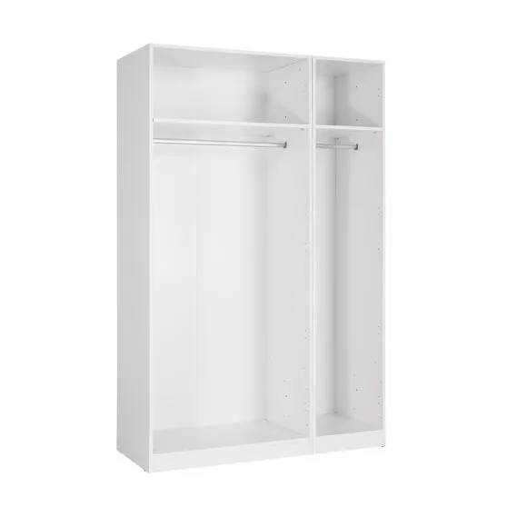 Acton Triple Wardrobe, White & Mirrored 2
