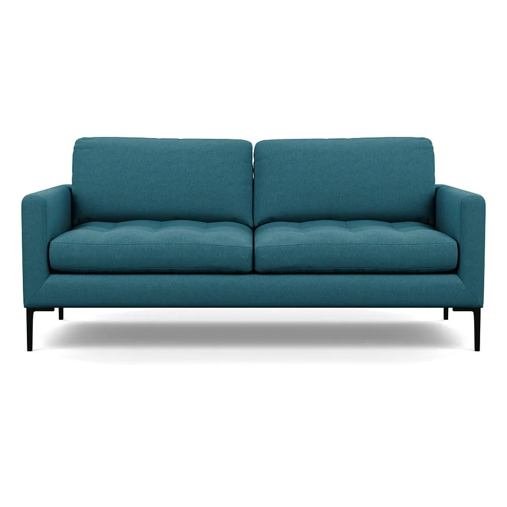 Heal's Eton 3 Seater Sofa Brushed Cotton Cadet Black Feet 1