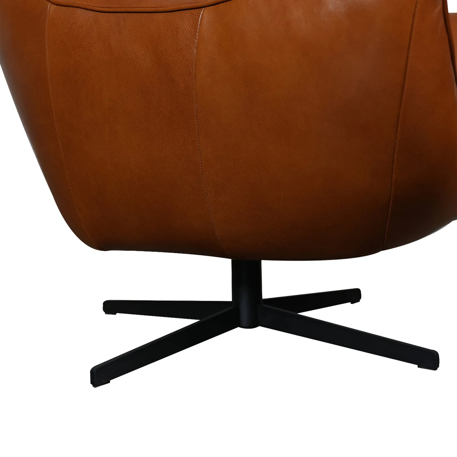 Grantham Swivel Armchair, Brown Leather | Barker & Stonehouse 6