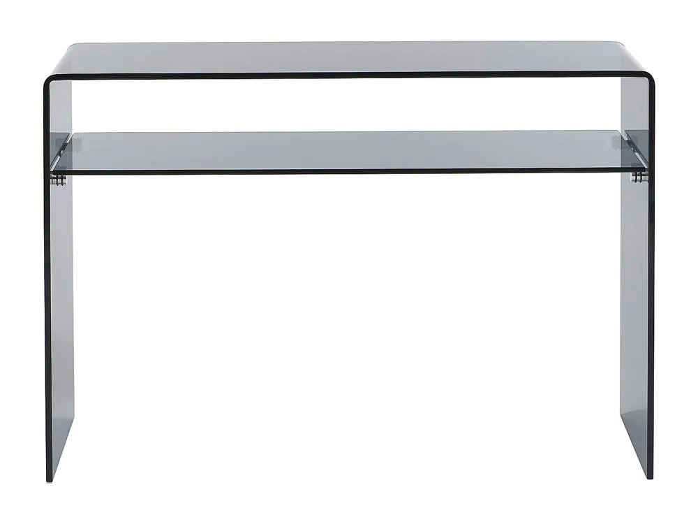 Vente-unique Console Table With 1 Tempered Glass Niche - Anthracite - STILEOS in Dark Grey 2
