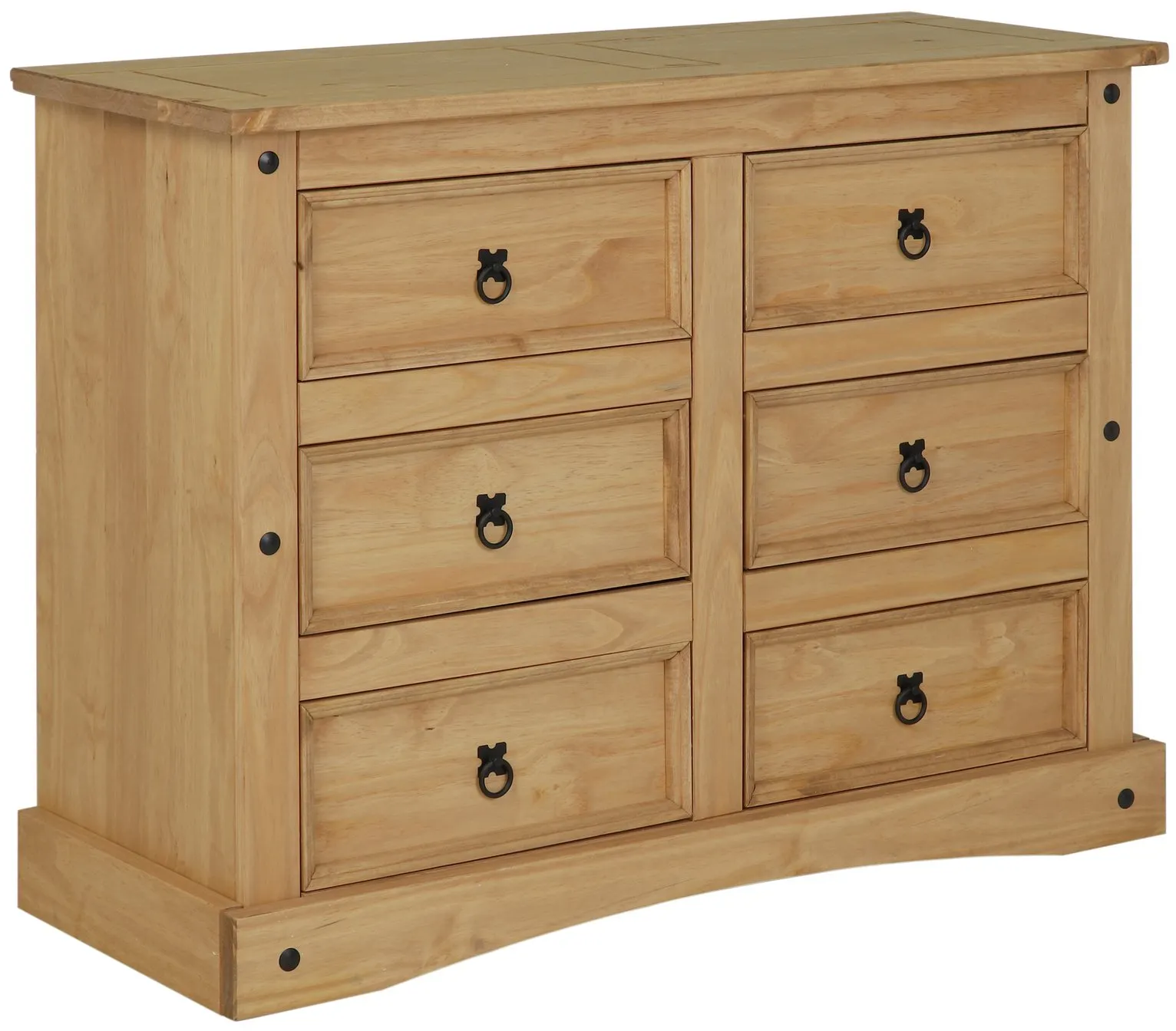Argos Home Puerto Rico 3+3 Drw Chest of Drawers - Light Pine