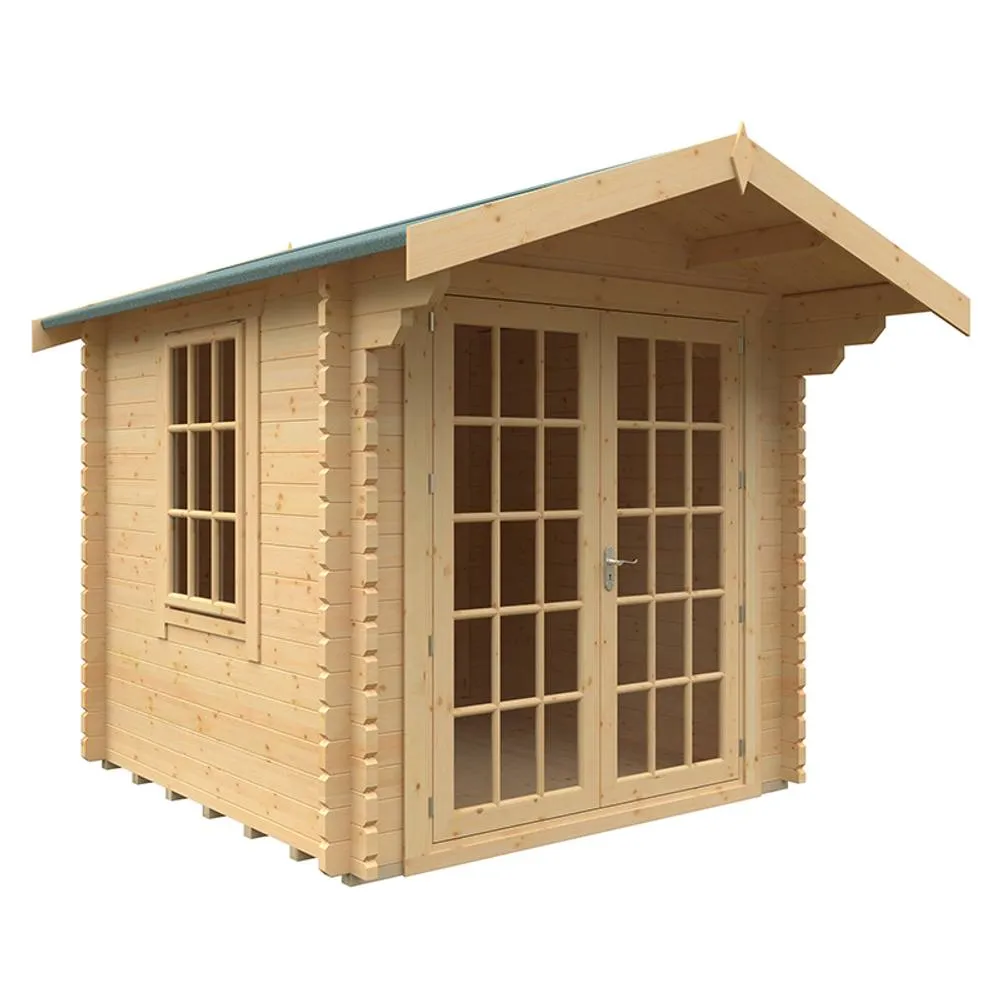 Buttercup Farm 8x8w The Lotherton Plus 44mm Cabin - L235 x W235 x H251.3 cm in Natural