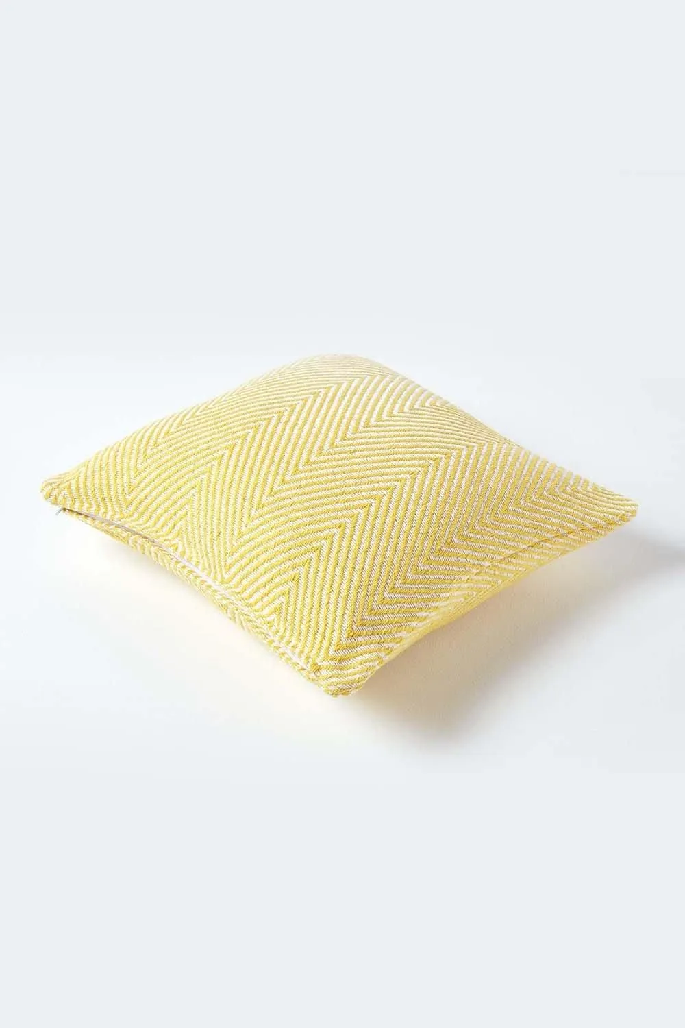 Homescapes Cotton Halden Cushion Cover in Yellow 3