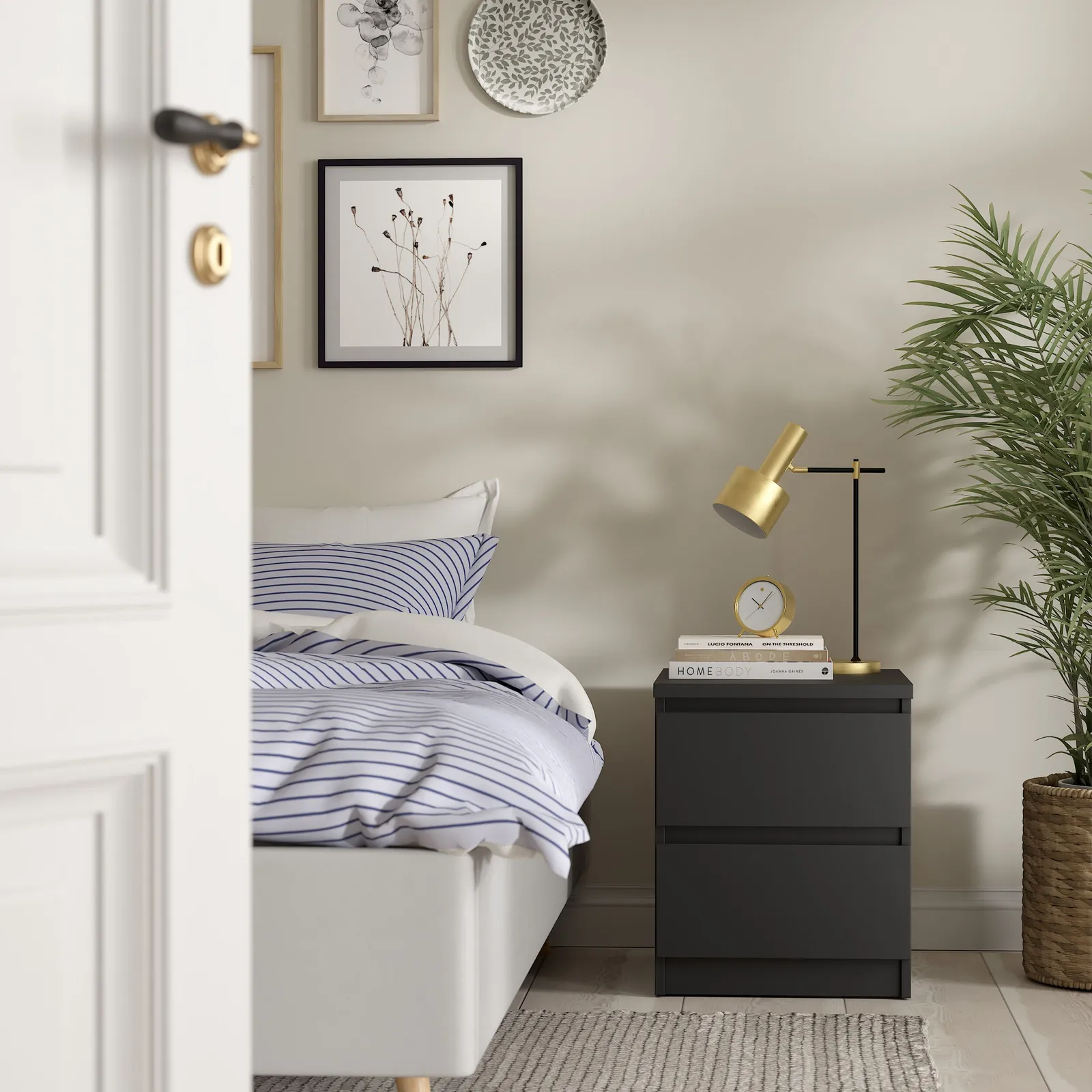 Furniture To Go Naia Bedside 2 Drawers in Black 5