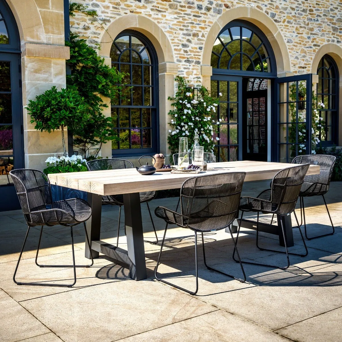 Beach 240cm Dining Table, Aluminium, Neutral | Barker & Stonehouse