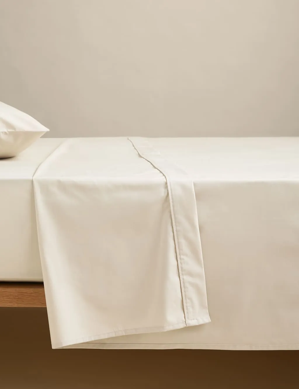 M&S Egyptian Cotton 230 Thread Count Crisp Flat Sheet Champagne