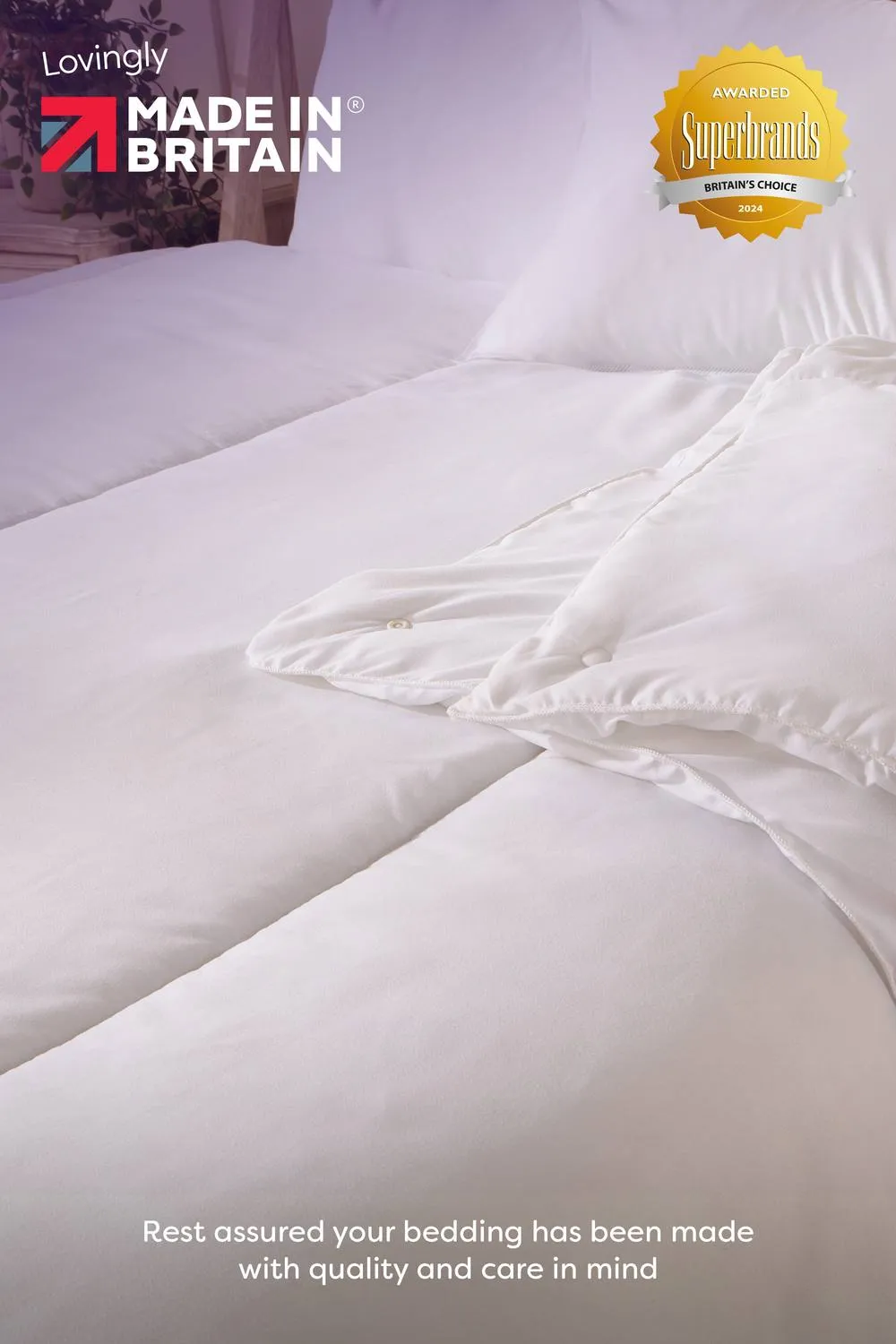 Slumberdown Feels Like Down 13.5 Tog (4.5+9 Tog) All Season Duvet in White 6