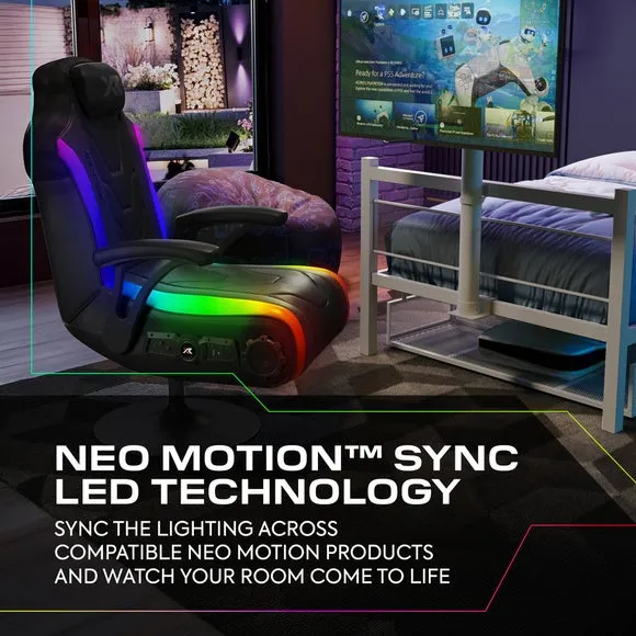 X Rocker Basecamp RGB LED Bed with TV Mount 3