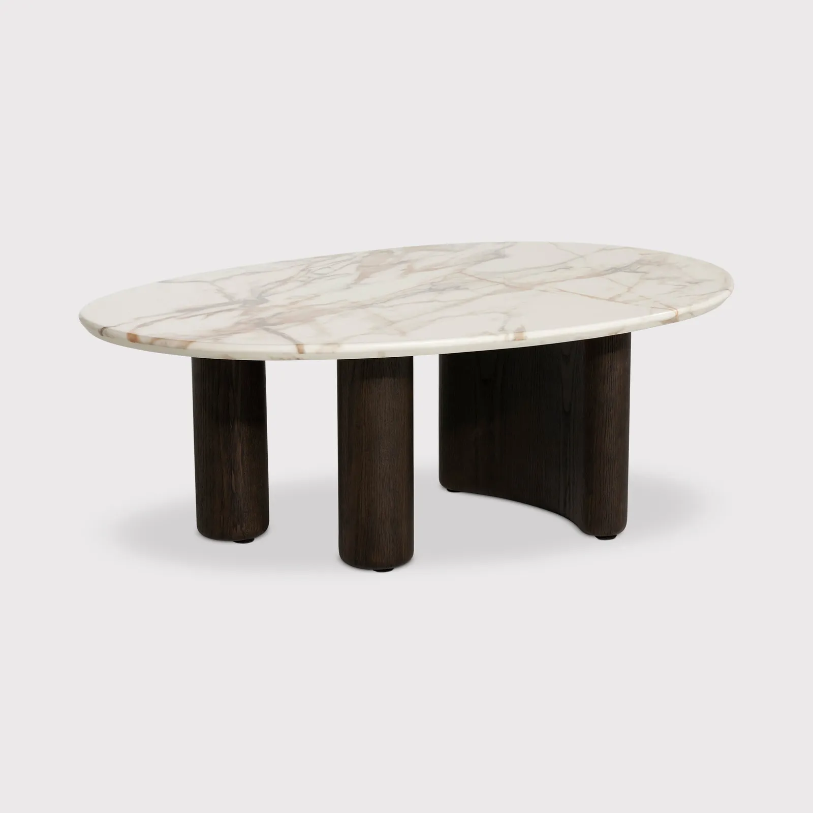 Nord Coffee Table-9Mm Ceramic Marble Effect, Round, White | Barker & Stonehouse