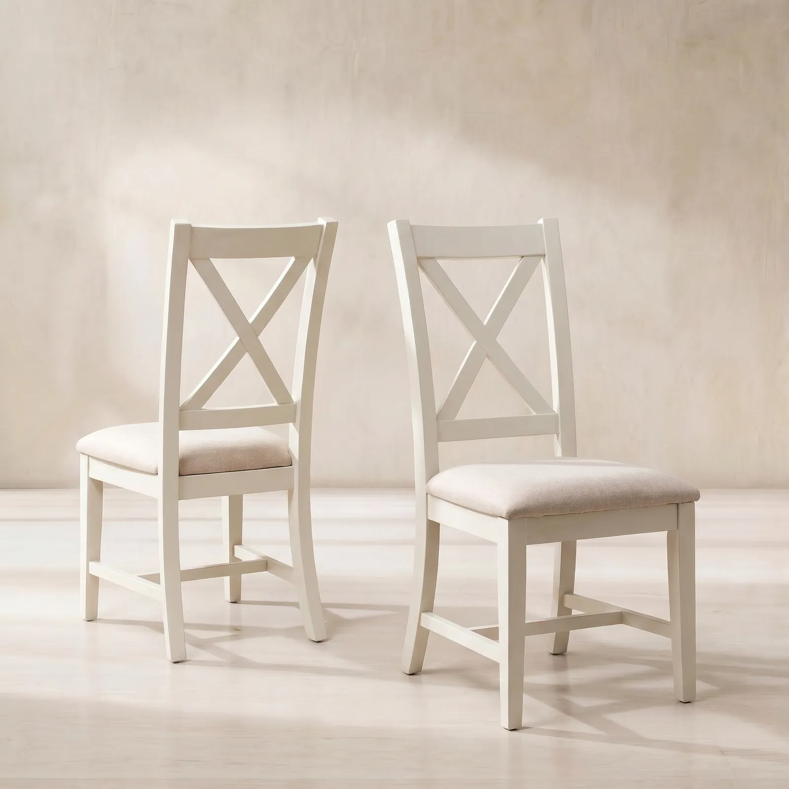 Witney Upholstered Dining Chair 52X44.5X105Cm, Neutral Fabric | Barker & Stonehouse