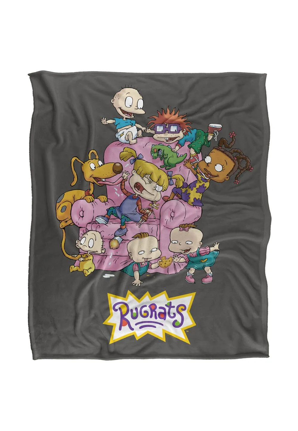 Rugrats Chair Silky Touch Super Soft Throw Blanket 152 X 127 cm in White