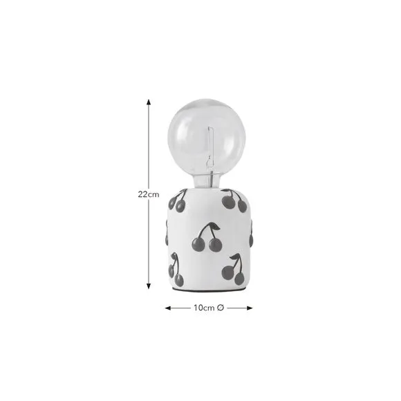 Cherise Cherry Exposed LED Bulb Table Lamp 5