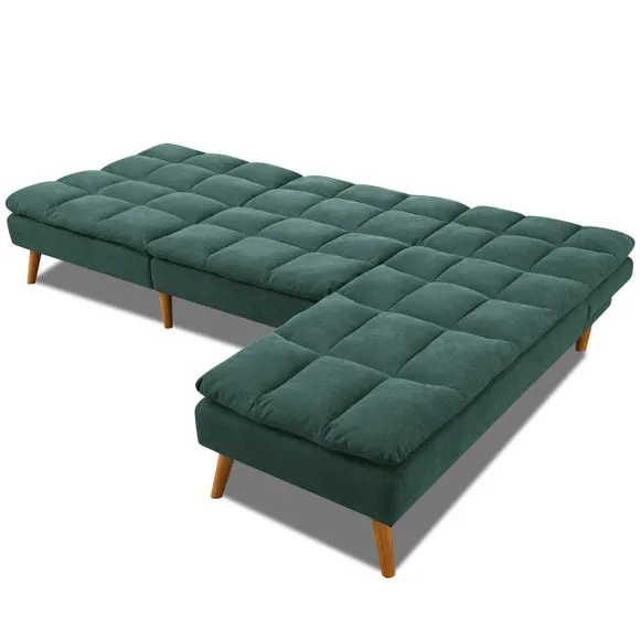 Cloud Fabric Corner Double Sofa Bed 6