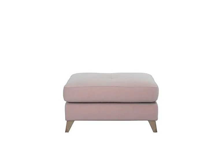 Hermione Fabric Footstool - Cotton Candy