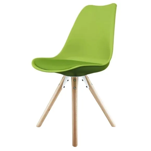 Fusion Living Soho Plastic Dining Chair with Pyramid Legs 2