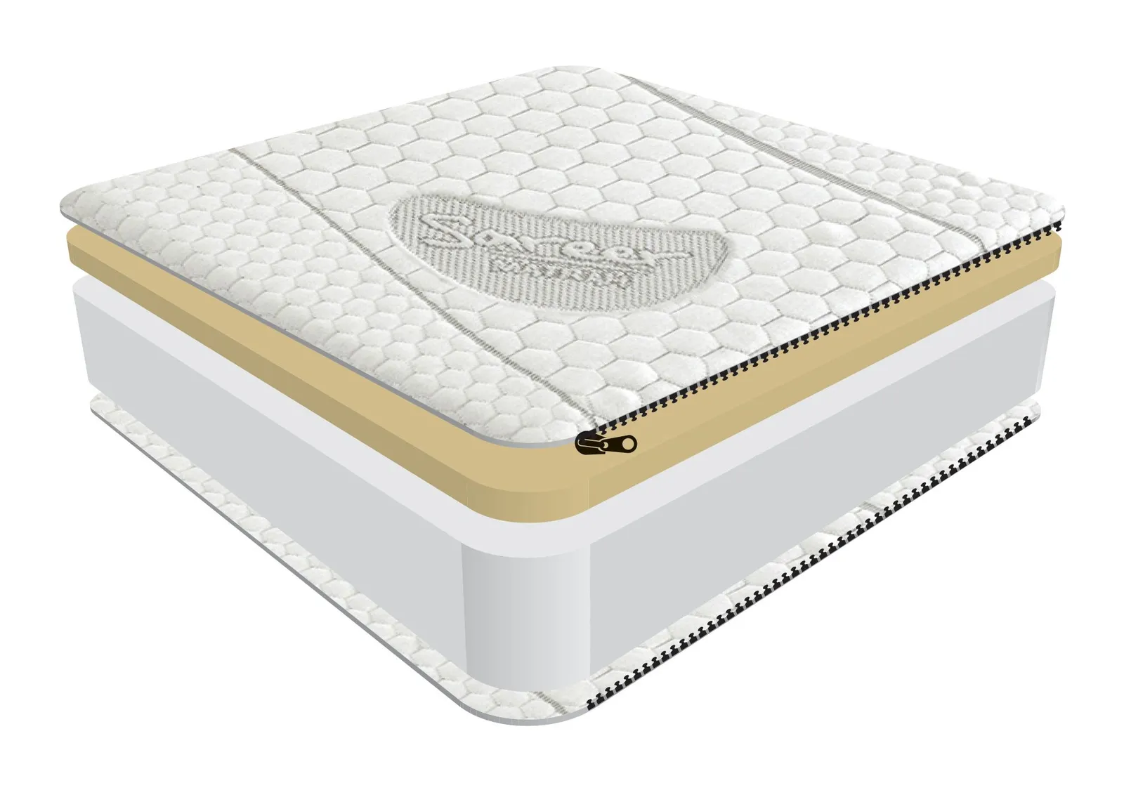 Sareer Furniture Limited Memory Foam Mattress in White 4