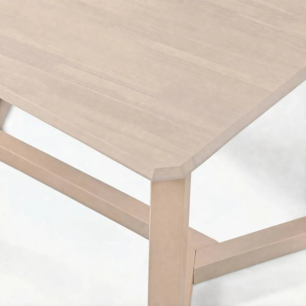 FurnitureboxUK Lulworth Rectangular Wood 6 Seater Dining Table in Natural 4