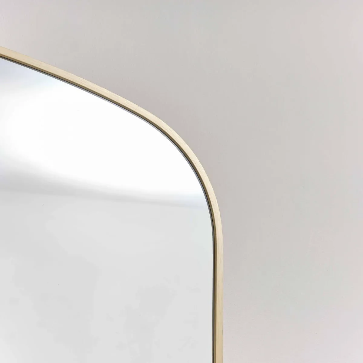 Melody Maison Large Gold Framed Arched Wall Mirror 92cm X 91cm in Metallic Gold 6