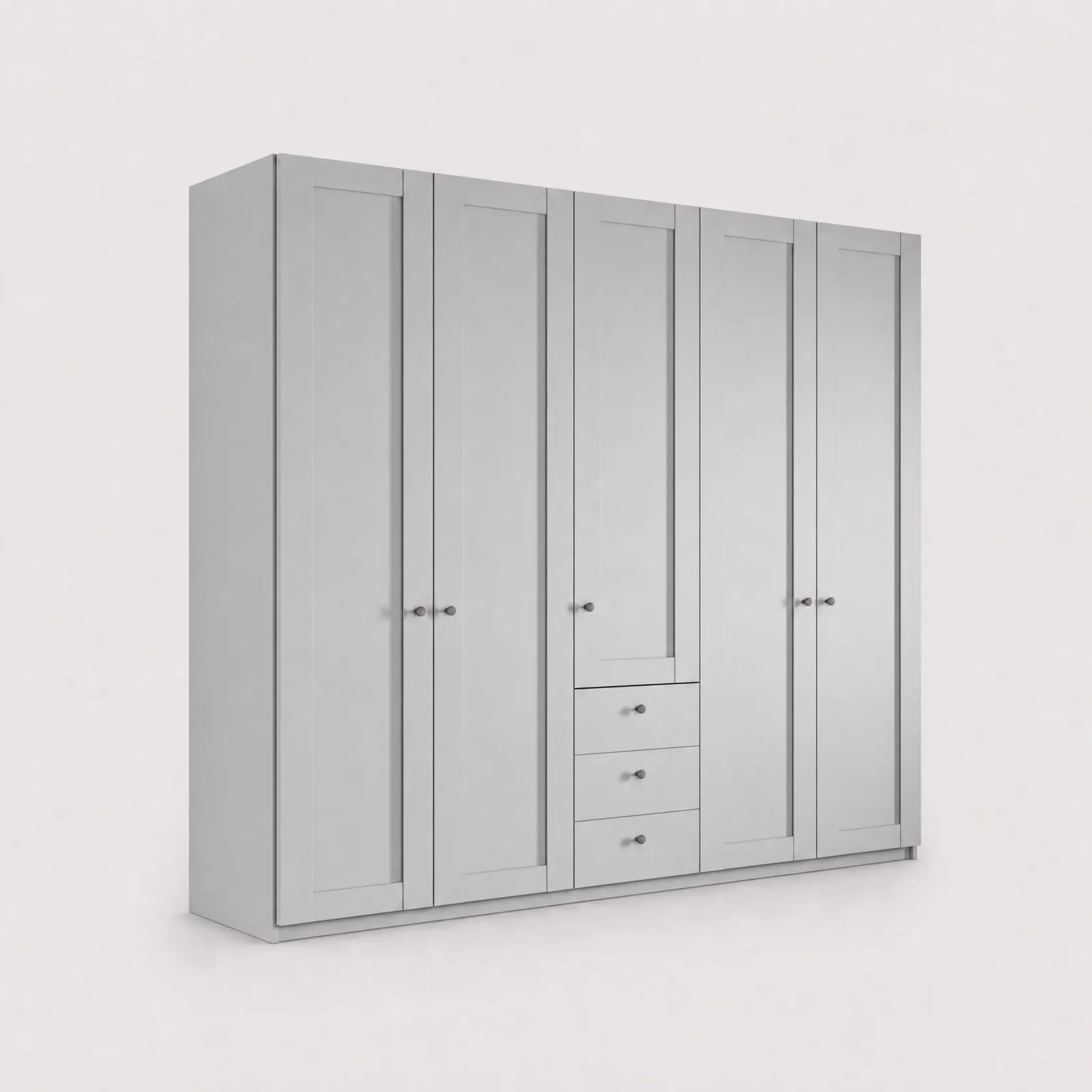 Varese 5 Door/3 Drawer Wardrobe W250Cm, Grey | Barker & Stonehouse 1