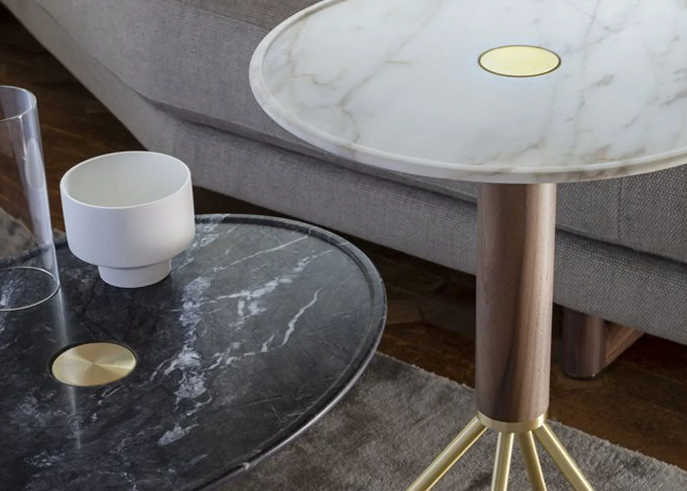 Porada Jelly 40 Side Table Round Grigio Carnico 2