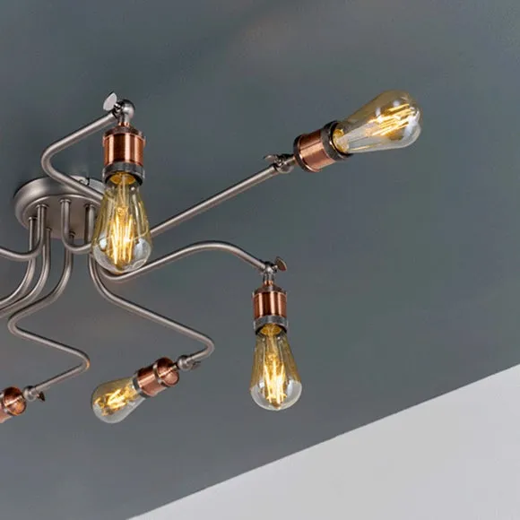 Vogue Eastville 8 Light Semi Flush Ceiling Light 4