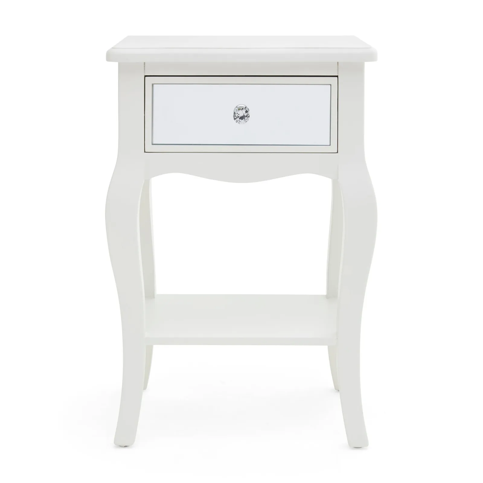 Palais Mirrored Ivory Nightstand Cream