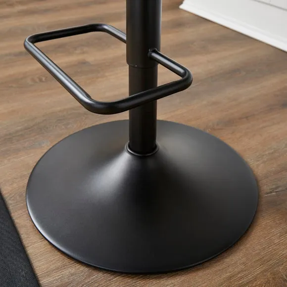Venice Adjustable Height Swivel Bar Stool, Faux Leather 3