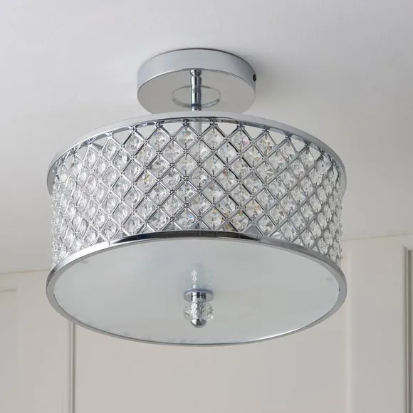 Vogue Hudson 3 Light Semi Flush Ceiling Light 2