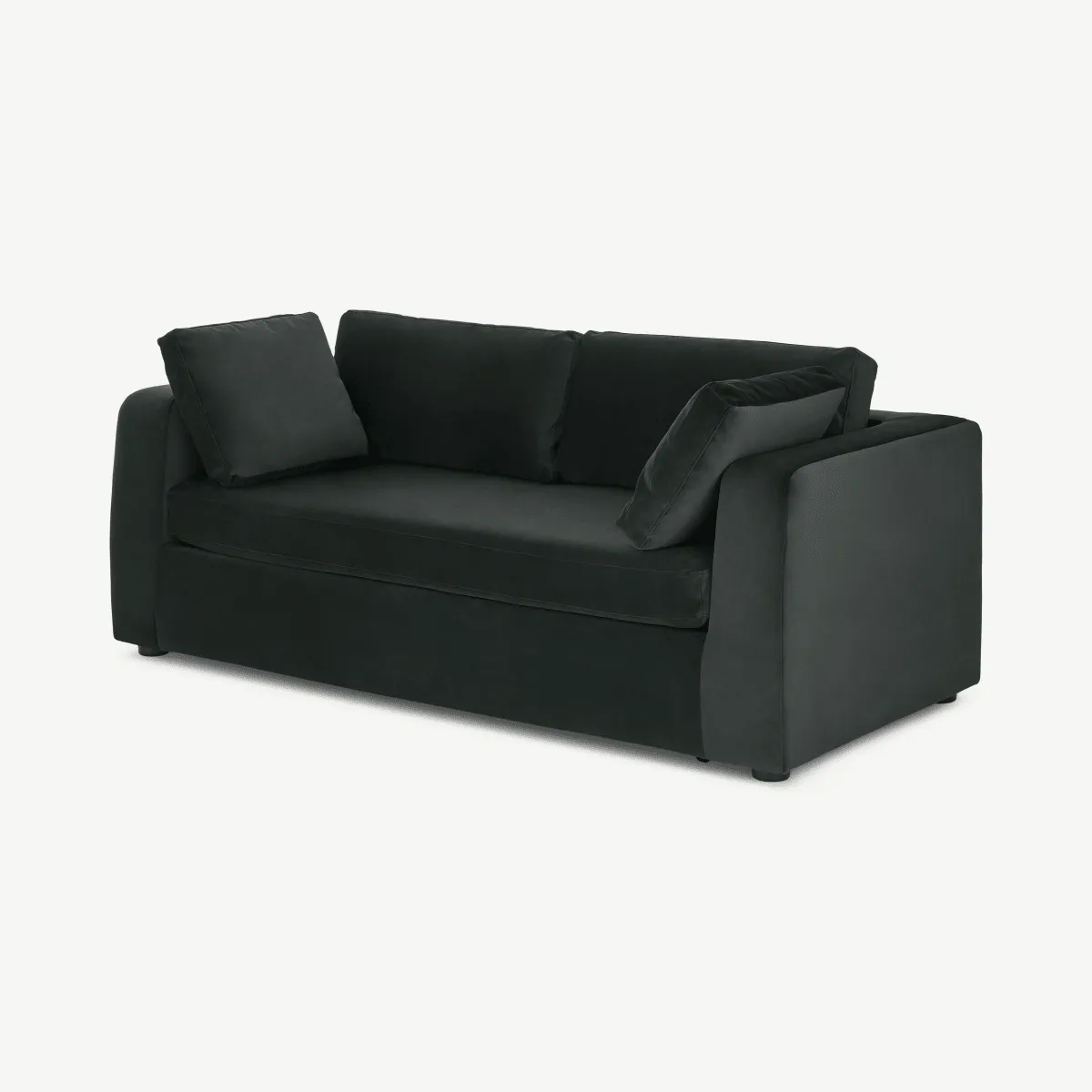 Mogen 3 Seat Sofa Bed, Dark Anthracite Velvet