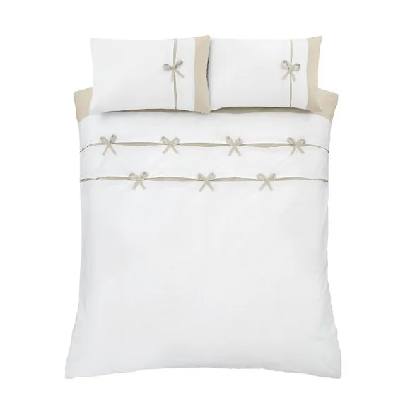 Catherine Lansfield Milo Bow Duvet Cover & Pillowcase Set 5