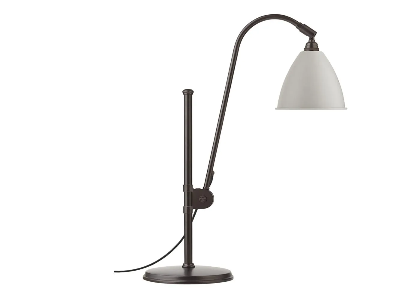Gubi Bestlite BL1 Table Lamp Black Brass Classic White Shade