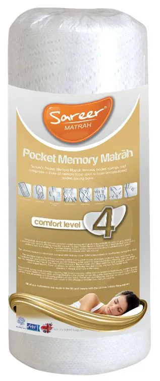 Sareer Furniture Limited Pocket Memory Foam Mattress in White 5