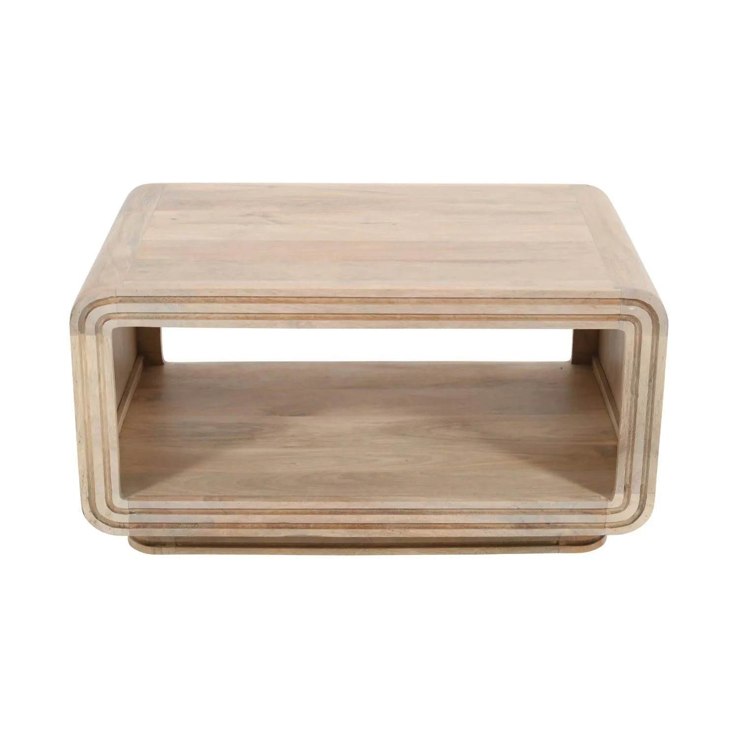 IH Design Paloma Carved Mango Wood Coffee Table in Brown 3