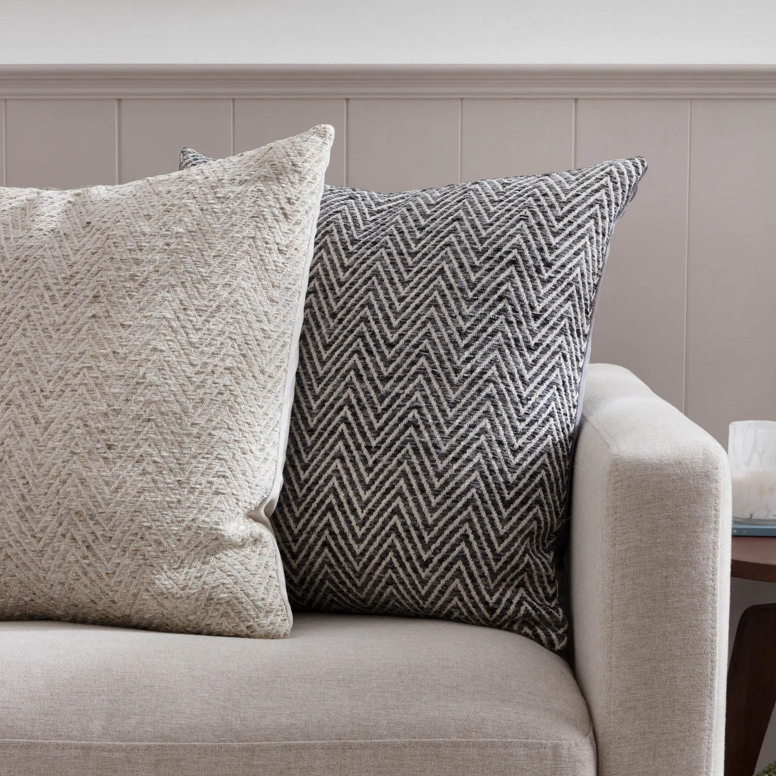 Wylder Croft Twill Woven Cushion in Grey 6