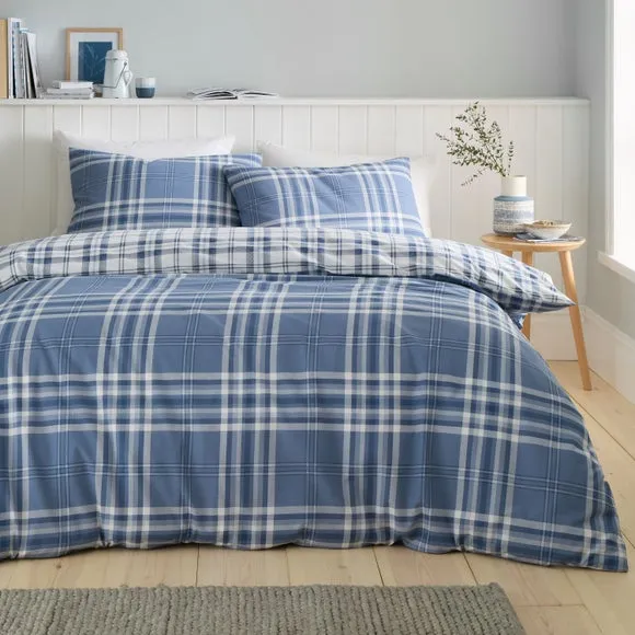 Catherine Lansfield Kelso Check Duvet Cover & Pillowcase Set 3