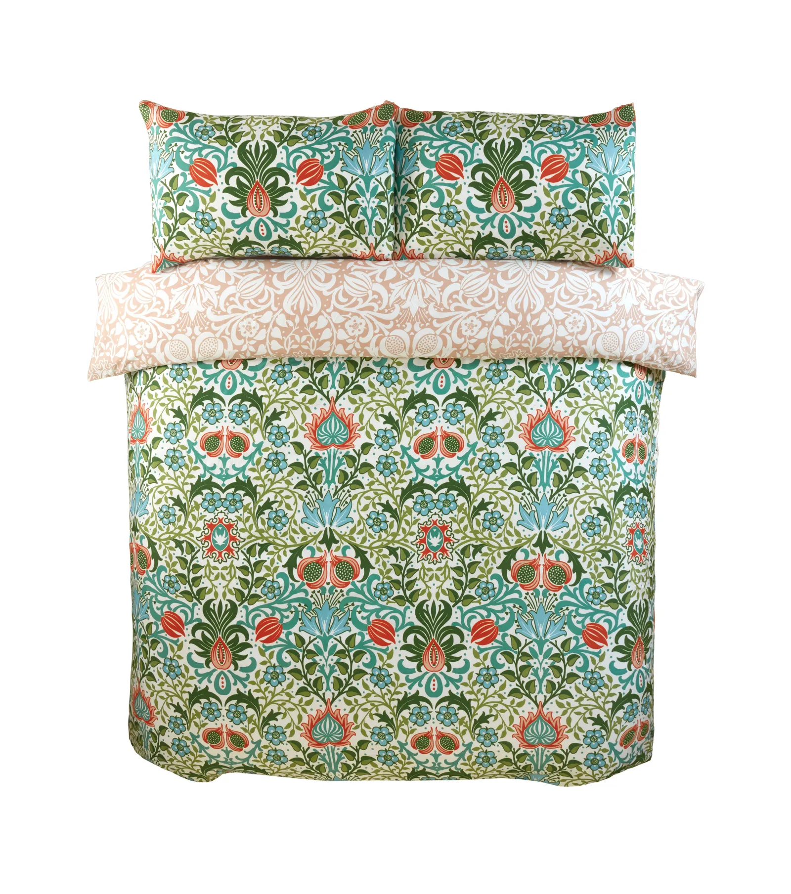 Rapport Home Heritage Flora Microfibre Reversible Duvet Cover Set with Pillowcase 3