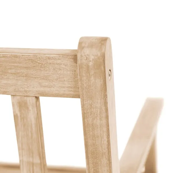 Cambridge 3 Seater Acacia Wood Bench 4