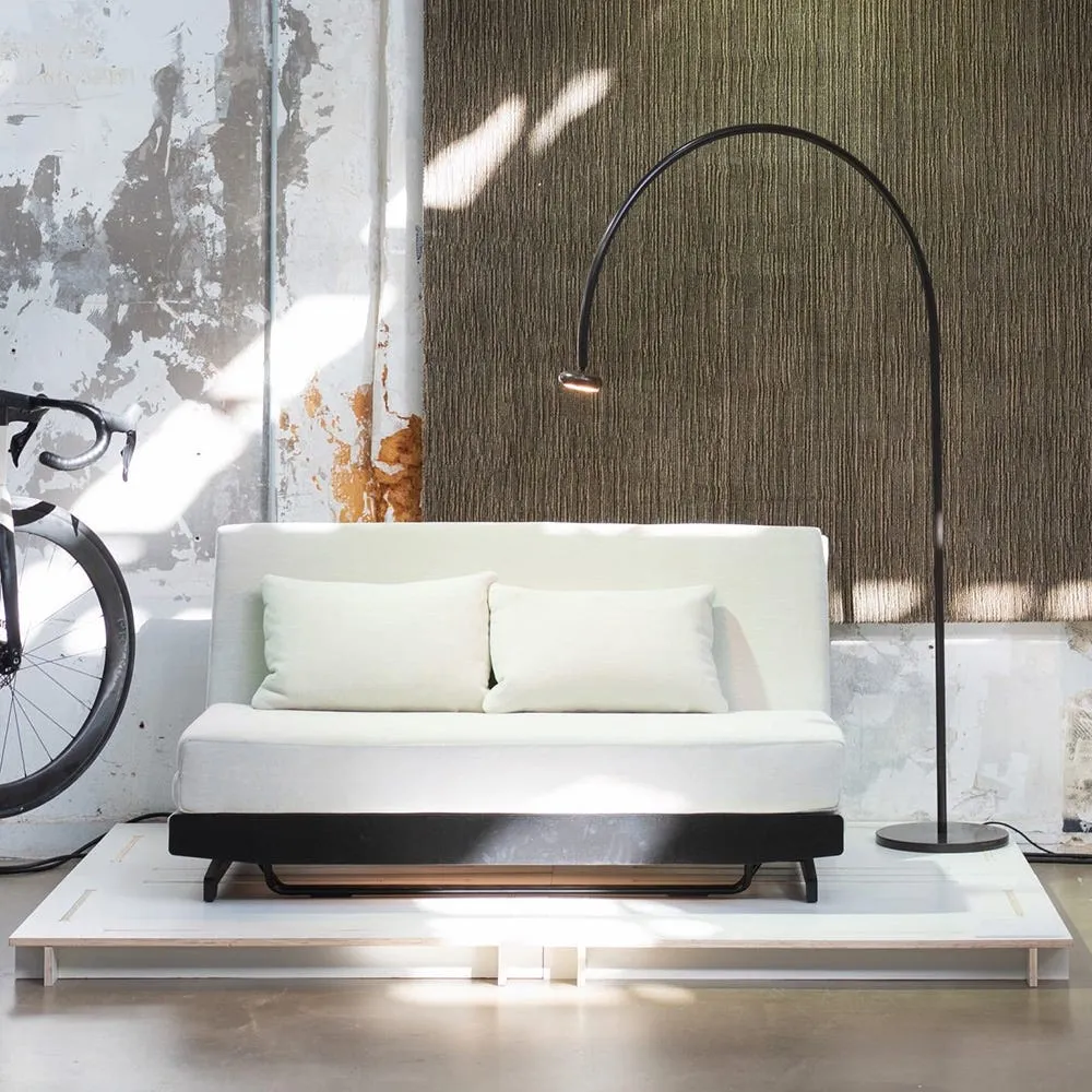 Ligne Roset Niji LED Floor Lamp Grey/Brown Lacquer 4