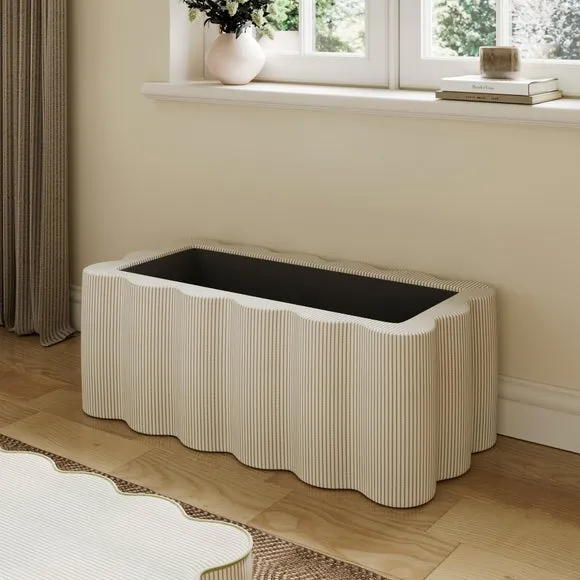 Wavie Tiny Stripe Storage Ottoman 2