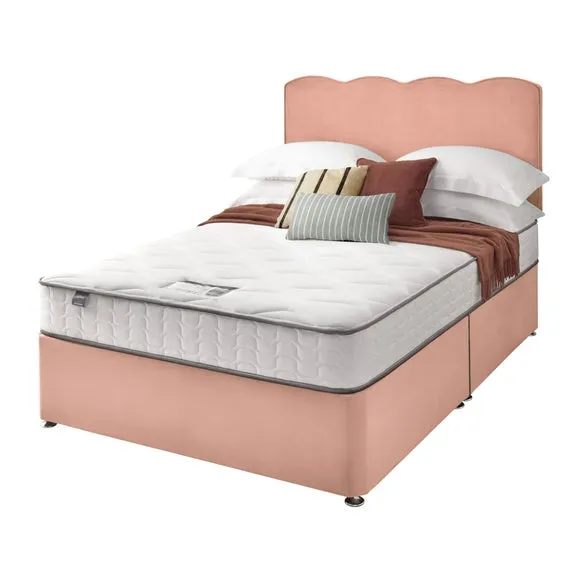 Silentnight Divan Bed With Wave Velvet Headboard and 800 Pocket Sprung Mattress 2
