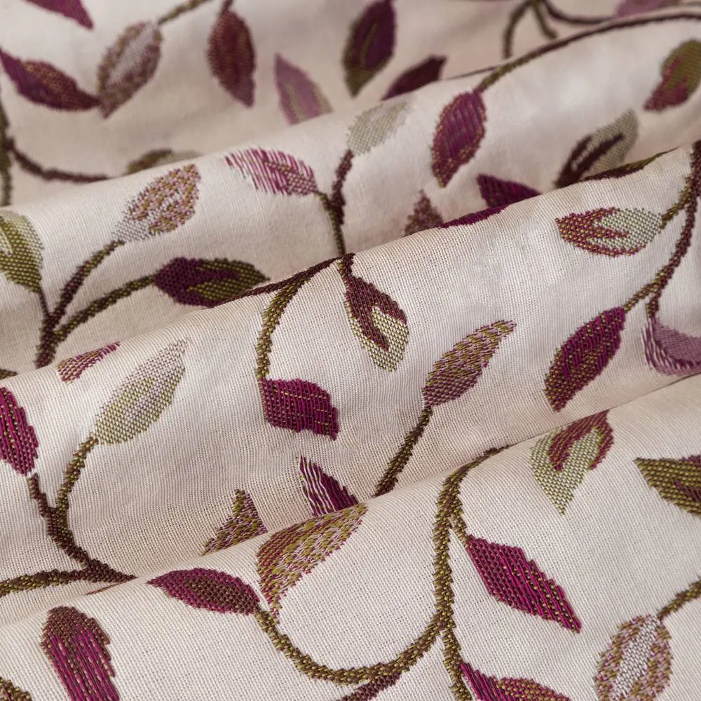 Voyage Maison Cervino Jacquard Pencil Pleat Curtain Pair in Purple 6