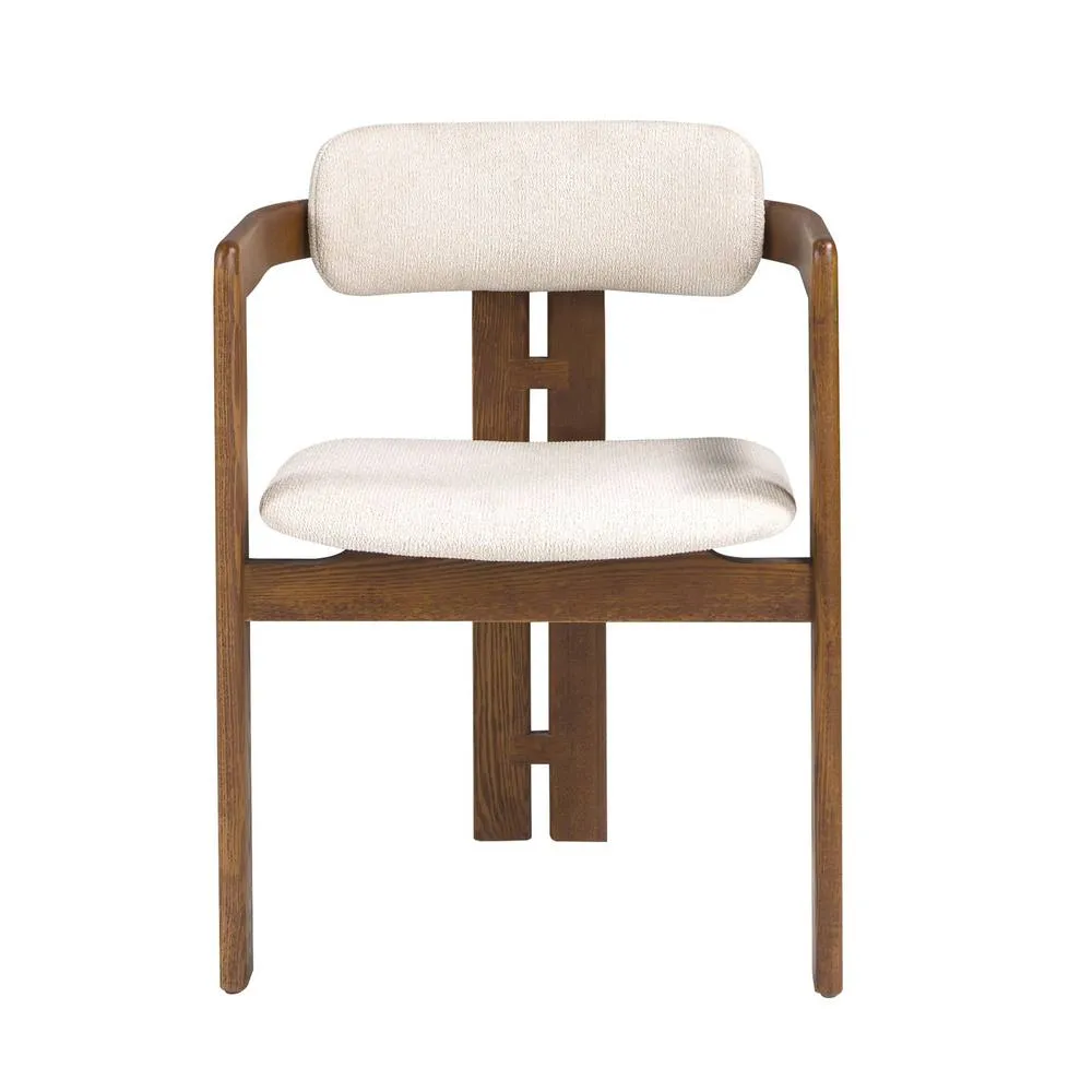 Angel Cerda Model Off-White Upholstered Dining Chair 2