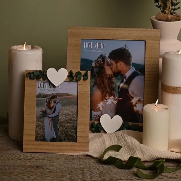 Love Story Rustic Photo Frame 5